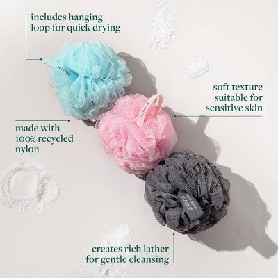 EcoTools Delicate EcoPouf - Green - 1ct: Whole Body Bath Sponge, Nylon Material