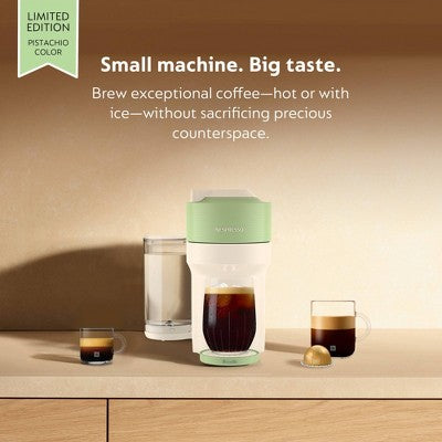 Nespresso Limited-Edition Vertuo Pop+ Coffee and Espresso Maker Flavored Iced Bundle by Breville Pistachio