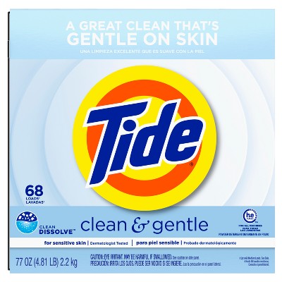 Tide Unscented Clean & Gentle HE Deep Cleaning Concentrated Laundry Detergent Powder 68 Loads - 77oz