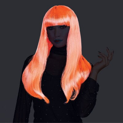 Adult Premium Wigs Orange Blacklight Electric Diva - Hyde and EEK! Boutique