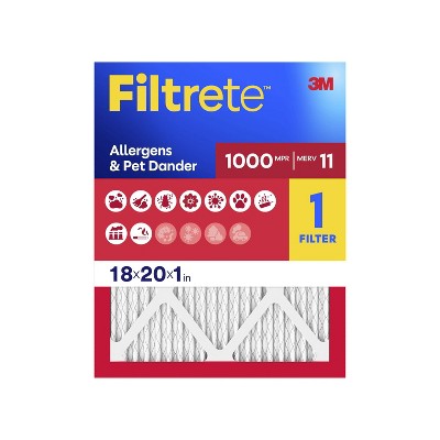 Filtrete Micro Allergen 18x20x1, Air Filter: MERV 11 Furnace Filter, Captures Dust & Pollen, Lasts 3 Months