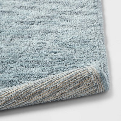 20"x30" Luxe Space Dye Bath Rug Slate Gray - Threshold