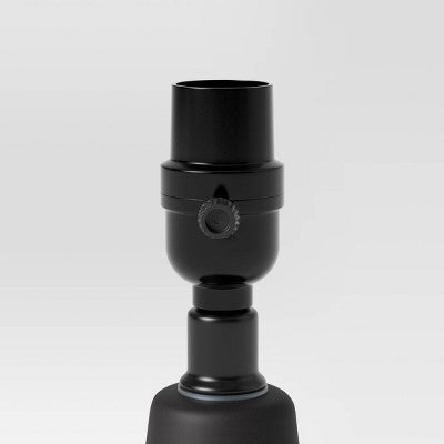 12.25"x5.25" Small Textured Ceramic Lamp Base Black - Threshold: Chic Raised Design, ETL Listed