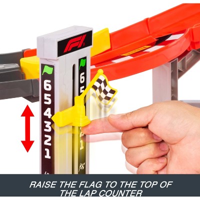 Hot Wheels Racing Formula 1 Downhill Circuit Race with 3 F1 Die-Cast Toy Cars in 1:64 Scale Toy Vehicle Tracks (LOCAL PICKUP ONLY)