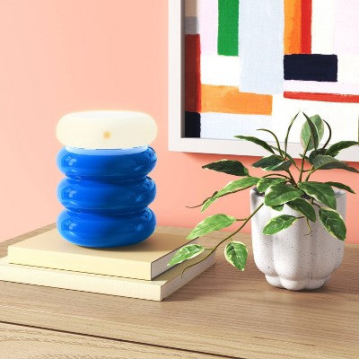 Portable Cordless Storage Novelty Table Lamp with Rechargeable Battery Blue - Room Essentials