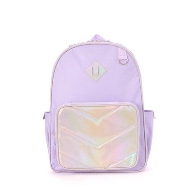 Locker Club Kids' 16L Nylon Backpack with Headphone Pencil Pouch - Lavender: Lightweight School Bag