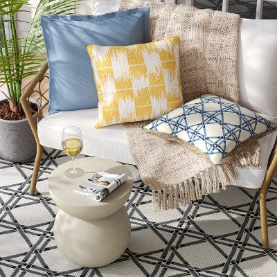 20"x20" Square Outdoor Throw Pillow Blue - Threshold