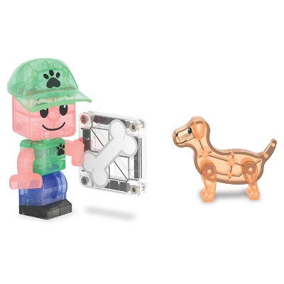 MAGNA-TILES Puppy Park: 27-Piece Magnetic Building Set for Math & Engineering Skills