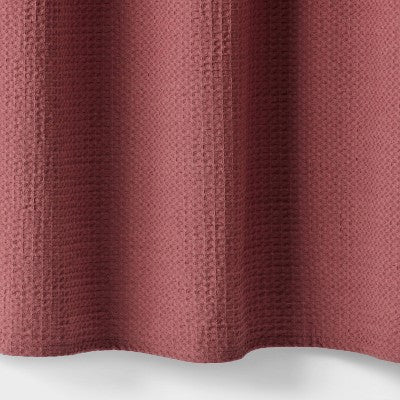 Waffle Weave Shower Curtain Dark Mauve - Threshold