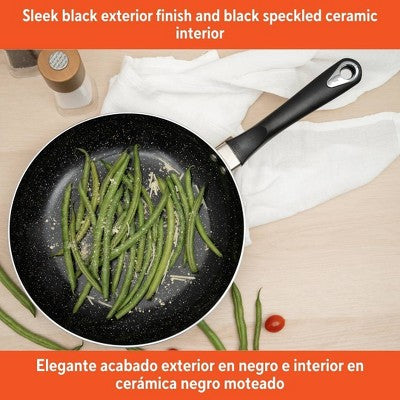 IMUSA 10" Ceramic Bistro Saute Pan Black: Aluminum Cookware, Hand Wash, Electric & Gas Compatible