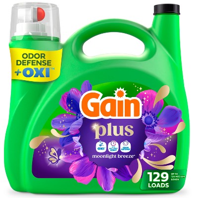 Gain Moonlight Breeze Plus Liquid Laundry Detergents 129 Loads - 170oz