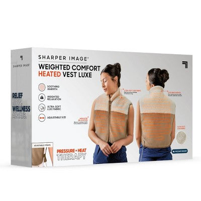 Sharper Image Pain Relief Weighted Comfort Heated Vest Luxe