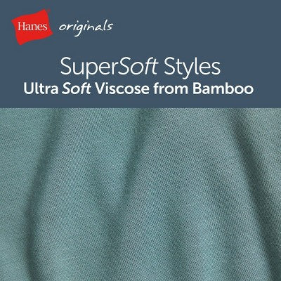 Hanes Originals Premium Men's SuperSoft Boxer Briefs 2pk - Black S