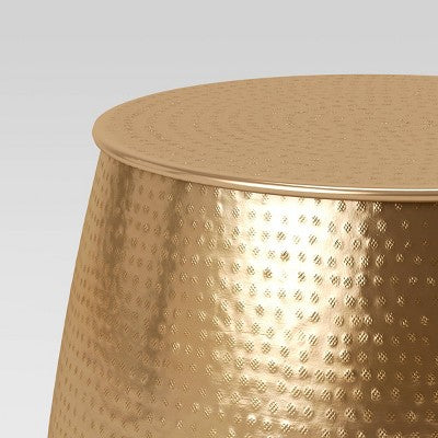 Hammered Metal Storage Patio Accent Table - Threshold (LOCAL PICKUP ONLY)