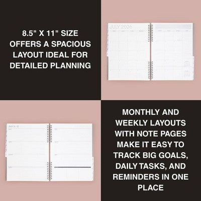 Altitude 2026 12 Months Planner 8.5"x11" Monthly/Weekly Warm Gray