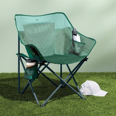 Folding Club Outdoor Portable Camping Chair Green - All In Motion (LOCAL PICKUP ONLY)