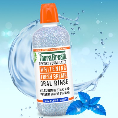 TheraBreath Whitening Mint Mouthwash - Dazzling Mint - 33.8 fl oz