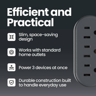 GEMS 3 Outlet Wall Tap - Black