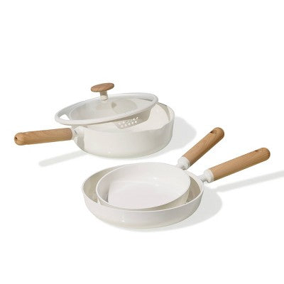 Carote 21pc Ceramic Nonstick Cookware Set Cream (LOCAL PICKUP ONLY)