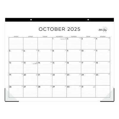 Blue Sky 2026 Monthly Desk Pad Calendar 22"x17" Standard Black and White (LOCAL PICKUP ONLY)