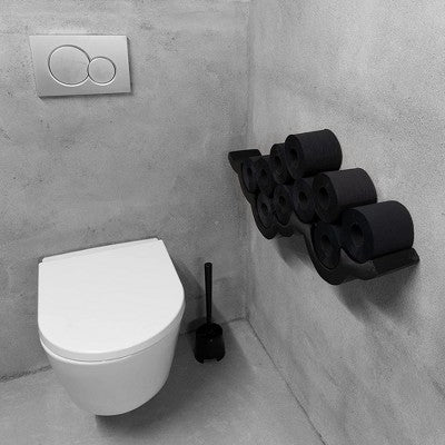 Evideco French Home Goods 3-Ply 140-Sheet Black Toilet Paper Luxury Bulk Sandalwood-Scented Tube Embossed
