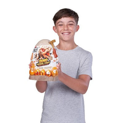 Robo Alive Fossil Find Amber Adventure by ZURU: Dinosaur Figure Playset with 6 Pieces