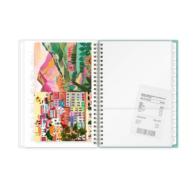 Rhi James for Blue Sky Weekly/Monthly Planner Notes (15 Month) Wirebound 5.875"x8.625" Clear Cover - Greek Village