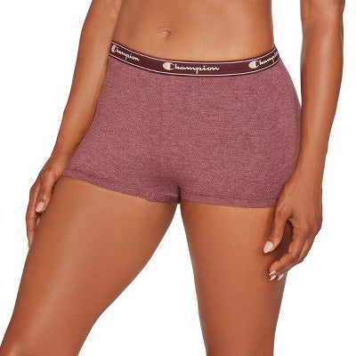 Champion Women's 5pk Cotton Stretch Iconic Essentials Boyshorts - M