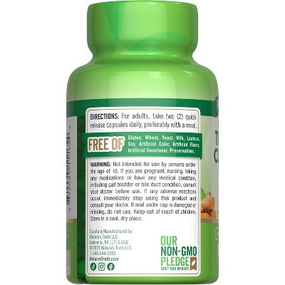 Nature's Truth Turmeric Curcumin Supplement 2000mg with Bioperine | 90 Capsules