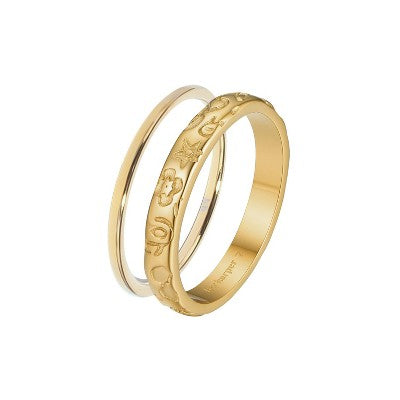 Hey Harper Aurie Ring Set - Gold Size 8