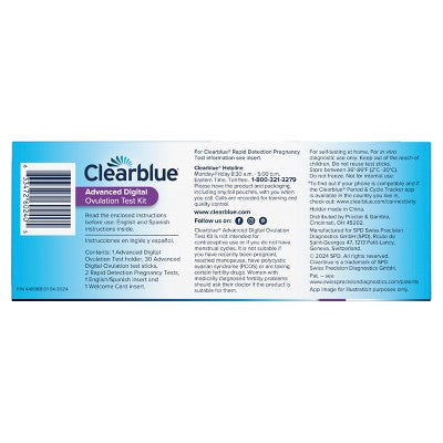 Clearblue Advanced Digital Ovulation Test + 2 Pregnancy Test - 30ct