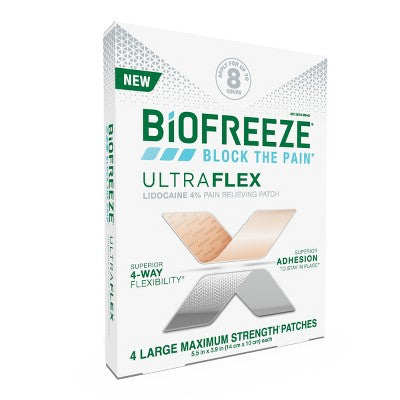 Biofreeze Lidocaine Maxflex Joint and Muscle Pain Relievers Patch - 4ct
