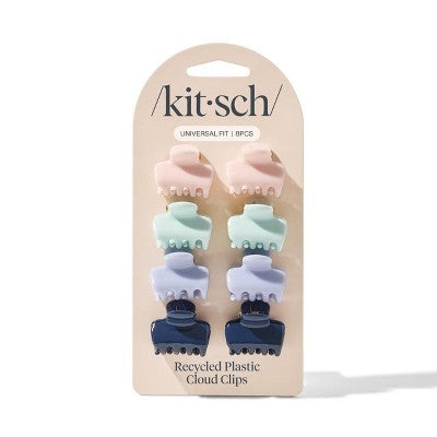 Kitsch-Mass Recycled Plastic Mini Cloud Claw Clips Set - Garden Bouquet - 8ct