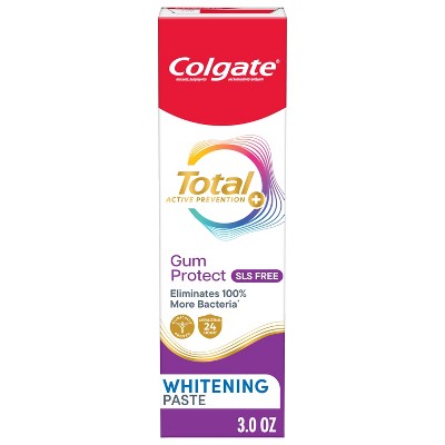 Colgate Total Active Prevention Gum Protect Whitening Toothpaste - Mint - 3.0oz