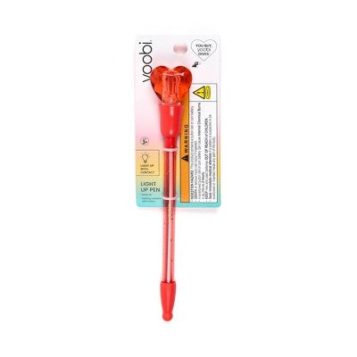 Yoobi Novelty Ballpoint Pen Light Up Red Heart