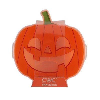 Cook With Color Jack-O-Lantern Halloween Snackle Box Food Storage Container