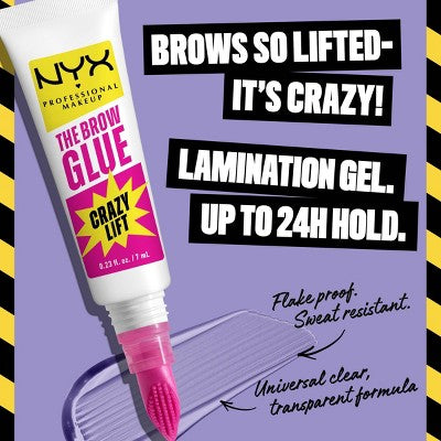 NYX Professional Makeup The Brow Glue Crazy Lift Eyebrow Gel - 0.23 fl oz