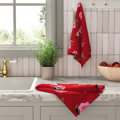 Roses Kitchen Towel - Threshold