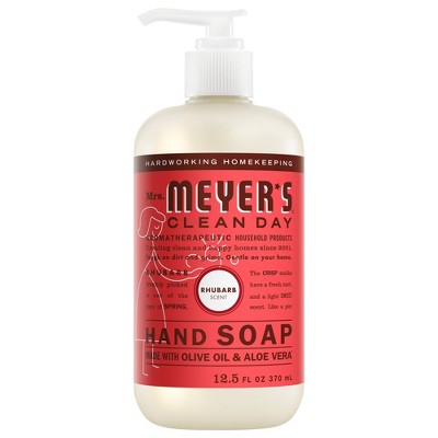 Mrs. Meyer's Clean Day Hand Soap - Rhubarb - 12.5oz: Paraben-Free, Phthalate-Free, Animal By-Product-Free, Pump Bottle
