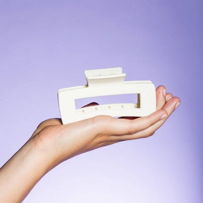 Gimme Beauty Thick Rectangle Claw Clip - Green/Sand - 2pc
