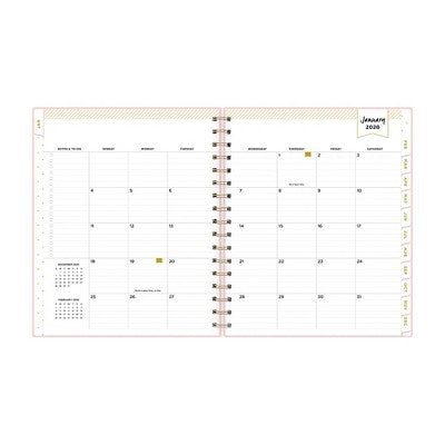 Blue Sky Day Designer 2026 Weekly/Monthly Faux Leather Hardcover Planning Calendar 7"x9" Blush