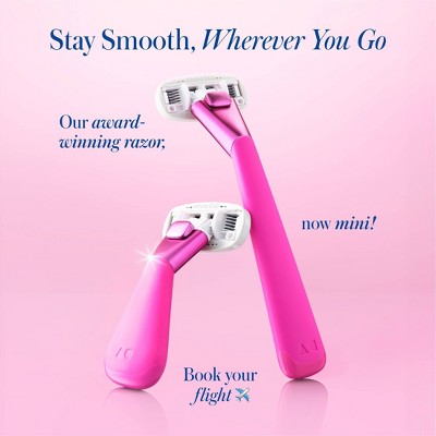 Athena Club Mini Razor - Trial Size - Super Pink: 5 Blades, Whole Body, Package Quantity 1