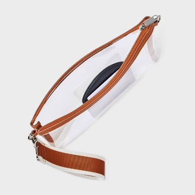 Game Day Clear Wristlet Clutch - Wild Fable Dark Orange