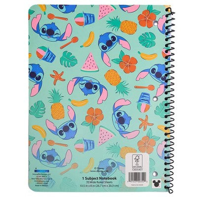 Disney 8"x10.5" Stitch Wide Rule Single Subject Notebook