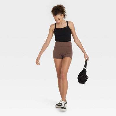 Women's Mid-Rise Foldover ButterBliss Shorts - Wild Fable Pewter M