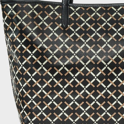 Coated Canvas Tote Bag - A New Day Black