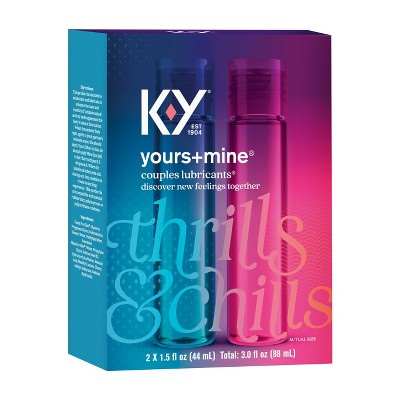K-Y Yours + Mine Couples Personal Lube - 3 fl oz/2ct
