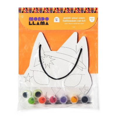 Halloween Craft Cat Canvas Painting Kit - Mondo Llama