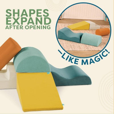 B. toys Foam Building Shapes for Indoor Play Soft Play Equipment - 5pc