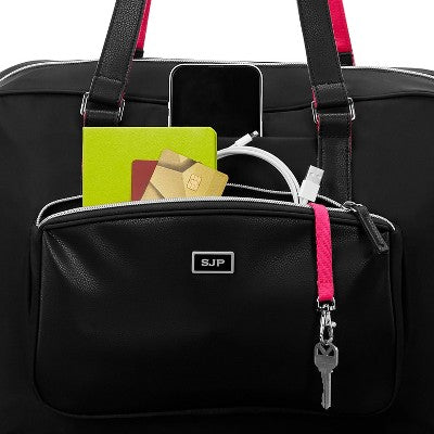 Sarah Jessica Parker Convertible Weekender Bag with Removable Strap Garment Bag - Black